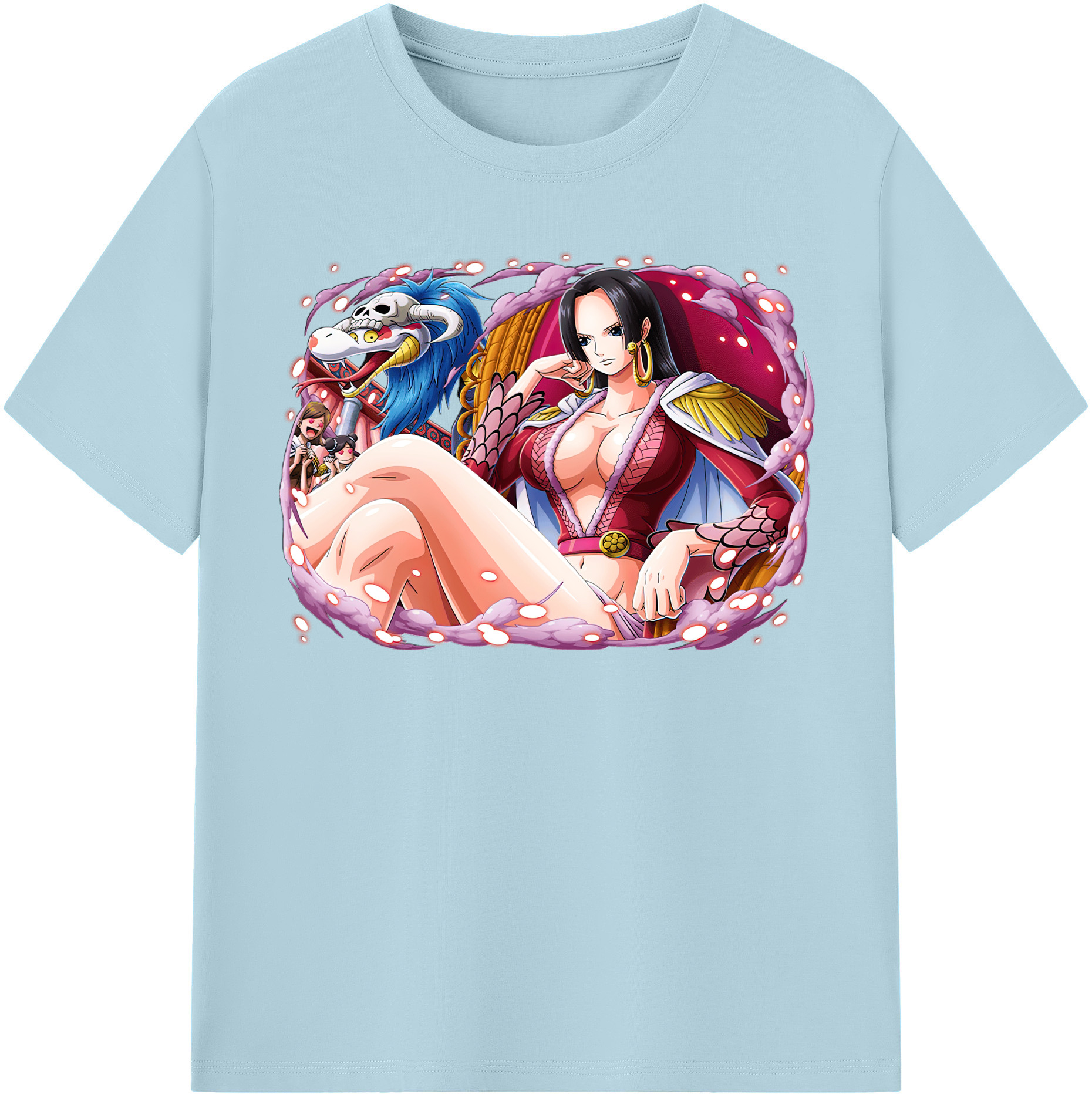 ワンピース ボア・ハンコック ONE PIECE Boa·Hancock 綿100％半袖Tシャツ（フロントプリント）